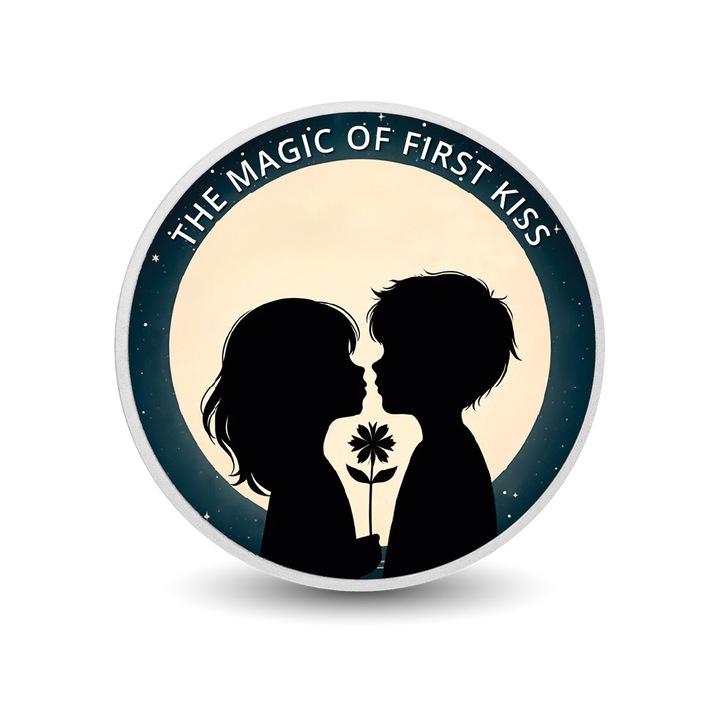 Moneda argint - The Magic of First Kiss, cutie cadou, certificat de autenticitate