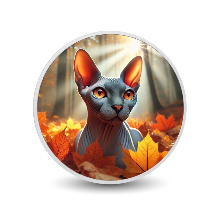 Moneda 1oz, Autumn Elegance, Sphynx, multicolor, set cu cutie cadou si certificat de autenticitate