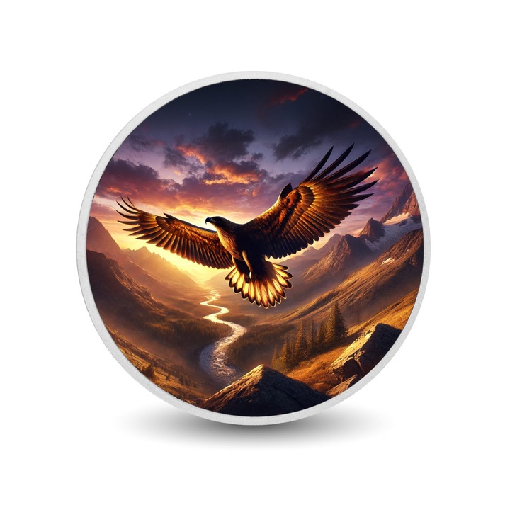Moneda argint Wings of the Eternal Horizon, Arverni Mint, prezentare in cutie cadou