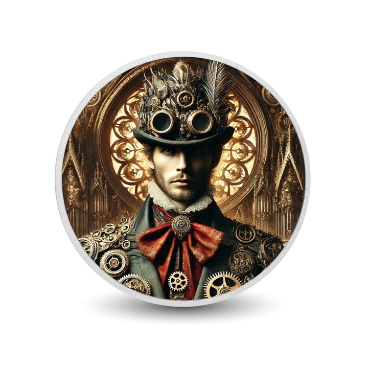 Moneda de argint 1oz, Emperor of Time, mostenire steampunk, detalii mecanice, cutie cadou