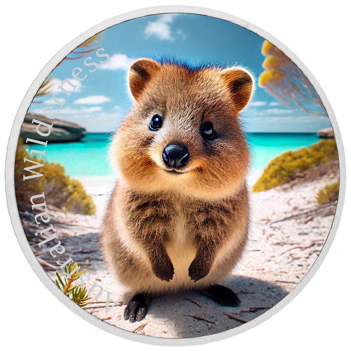 Moneda Australian Wilderness - Quokka Paradise 1oz Argint, cutie cadou