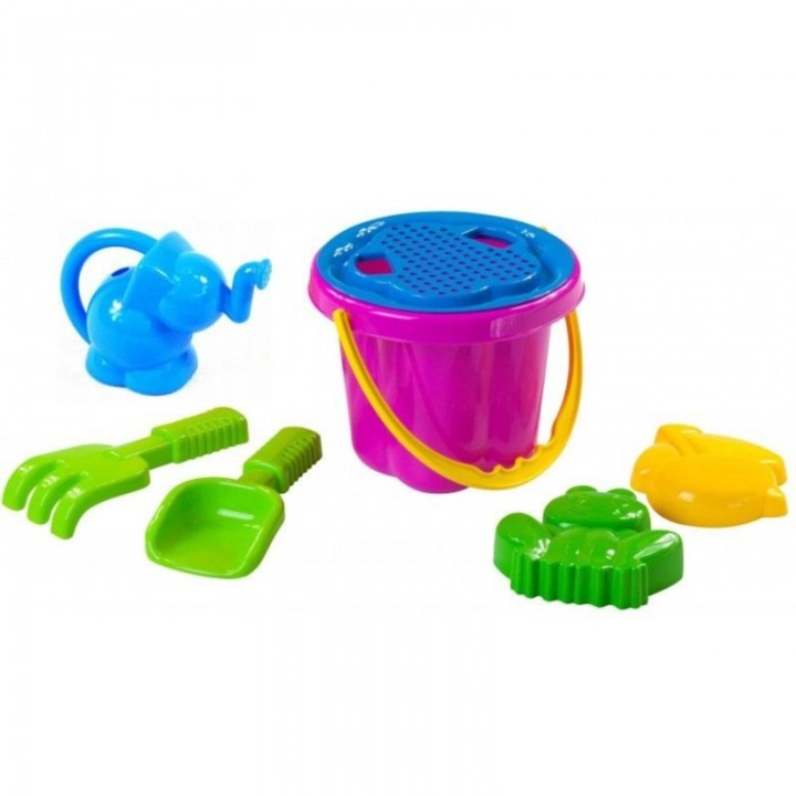 Homokozó játékkészlet, Macyszyn Toys, elefánt öntözőkannával, 24,5x20cm, 18m+