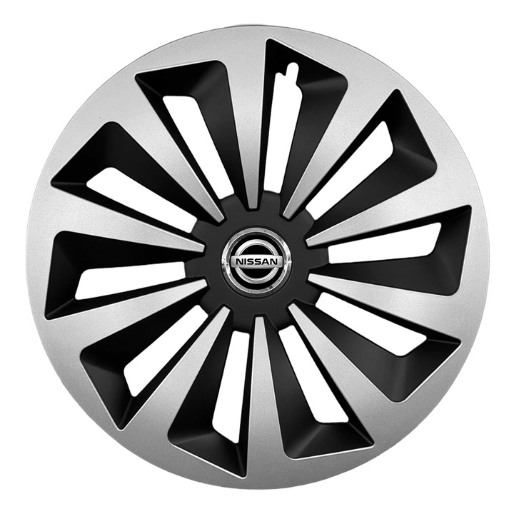 Set 4 Capace Roti AutoSSF ® R16, Potrivite Jantelor de 16 inch, pentru NISSAN, Model FOX bicolor