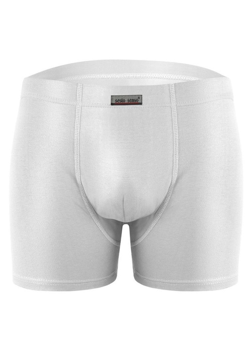 Boxeri barbatesti Sesto Senso BM04, bumbac/elastan, alb