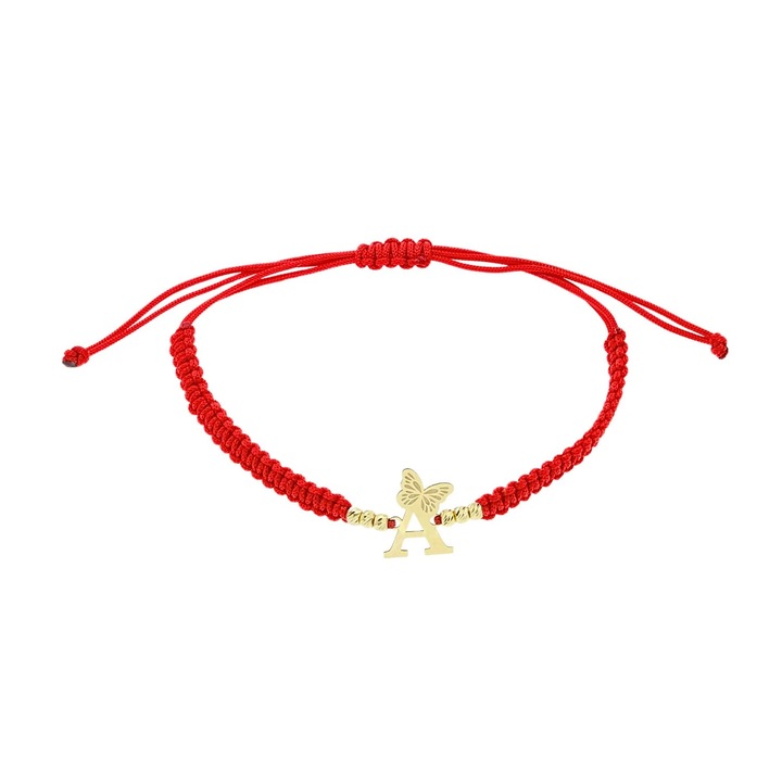 Bratara Aur 14k Snur cu Initiala A