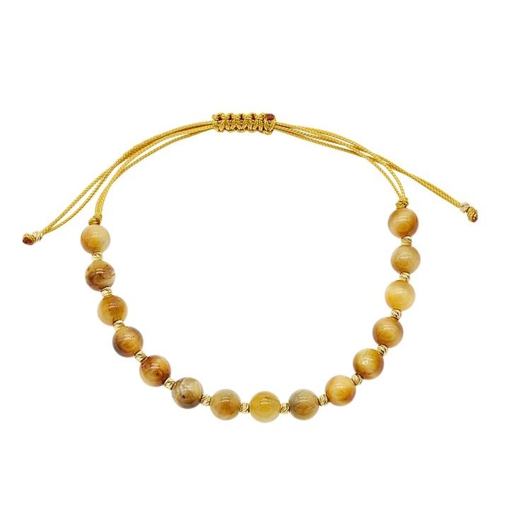 Bratara Aur 14k Snur cu Ochi de Pisica