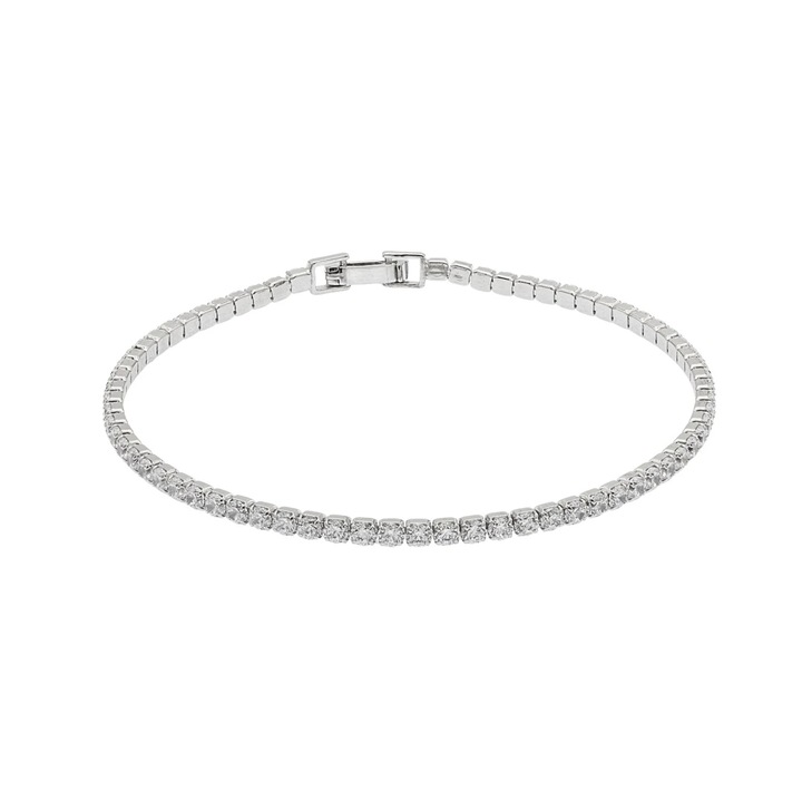 Bratara Argint Tennis cu Pietre Albe