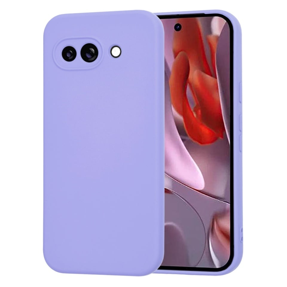 Husa pentru Google Pixel 9a, SKYDDAR INNOVATION, din Silicon Catifelat, SoftElegance, set cu sticker, Violet