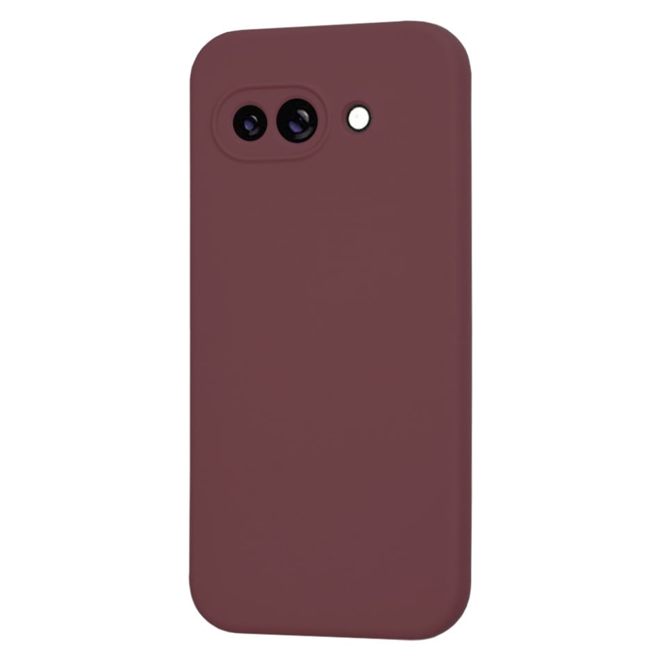 Husa pentru Google Pixel 9a, SKYDDAR INNOVATION, din Silicon Catifelat, SoftElegance, set cu sticker, Bordo
