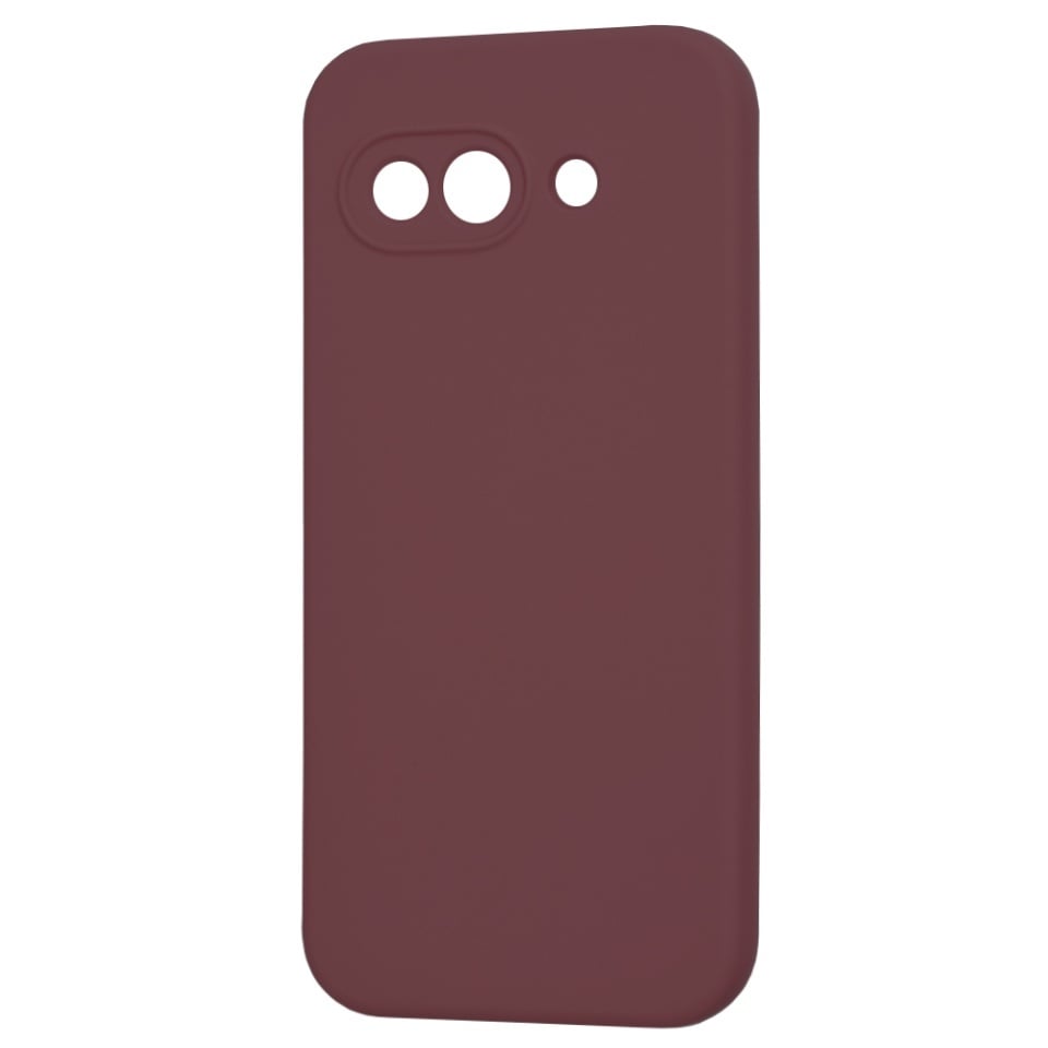 Husa pentru Google Pixel 9a, SKYDDAR INNOVATION, din Silicon Catifelat, SoftElegance, set cu sticker, Bordo