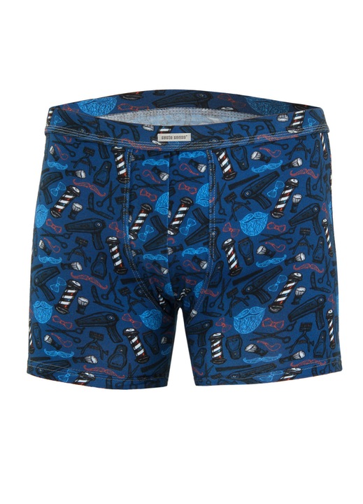 Boxeri barbatesti Funny 09, Sesto Senso, bumbac, bleumarin, XL INTL