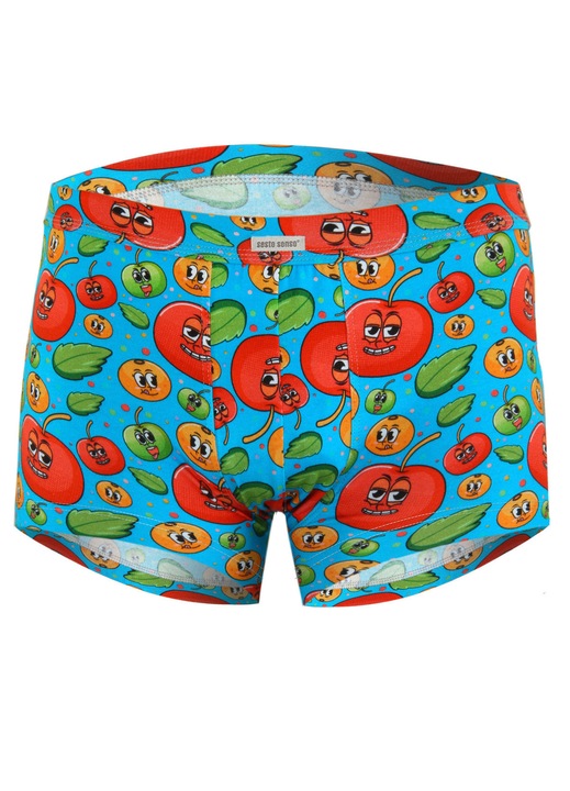 Boxeri barbatesti, Sesto Senso, Funny 10, bumbac/elastan, model cu fructe, multicolor