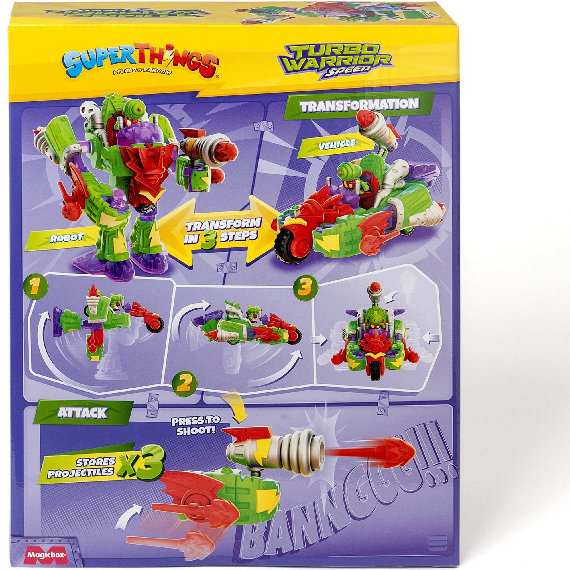 Set de joaca 2 in 1 SuperThings - Robot si masinuta, Turbo Warrior