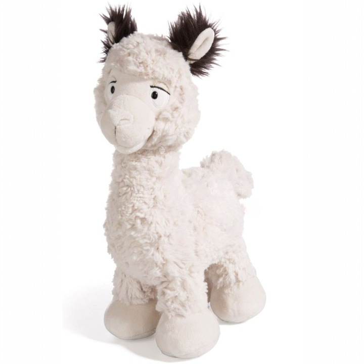 Плюшена играчка Malvys® – Бяла лама „Лума“ 25 см, мека и пухкава, очарователна играчка за деца и перфектен подарък