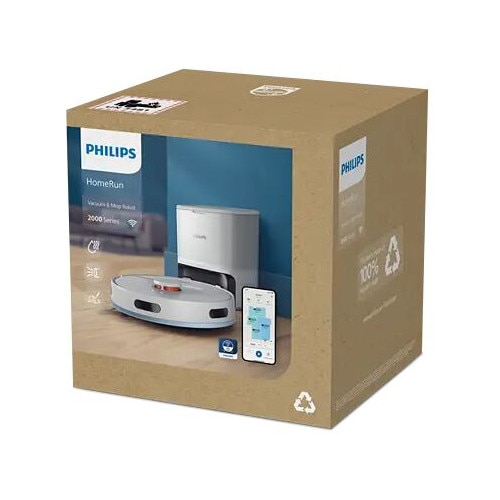 Aspirator robotizat si mop Philips XU2100/25 Homerun 2000 Aqua cu statie de andocare si golire