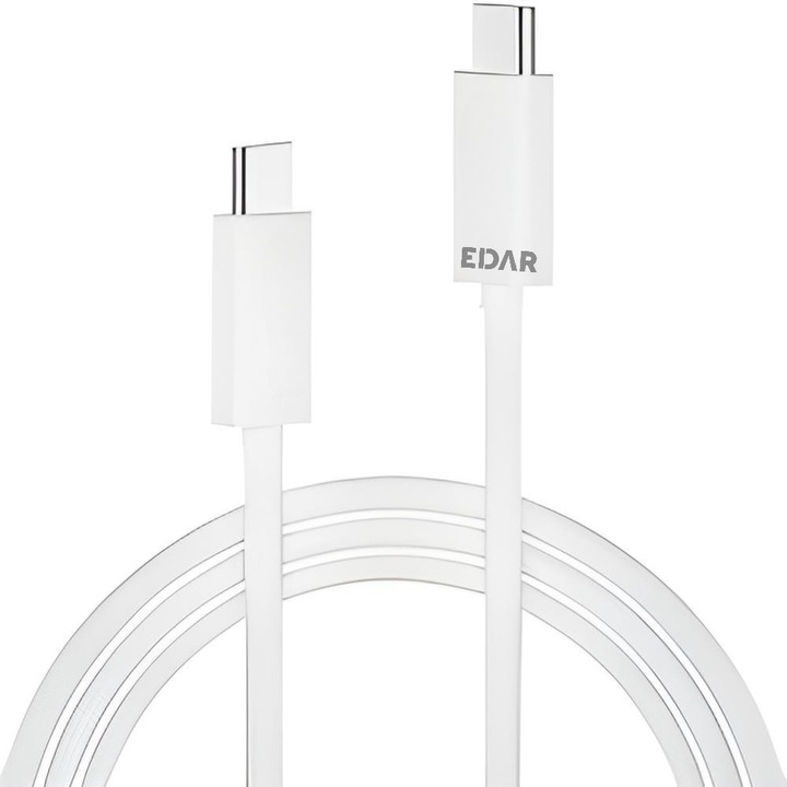 EDAR USB Type-C - Type-C töltőkábel, 1 m, fehér