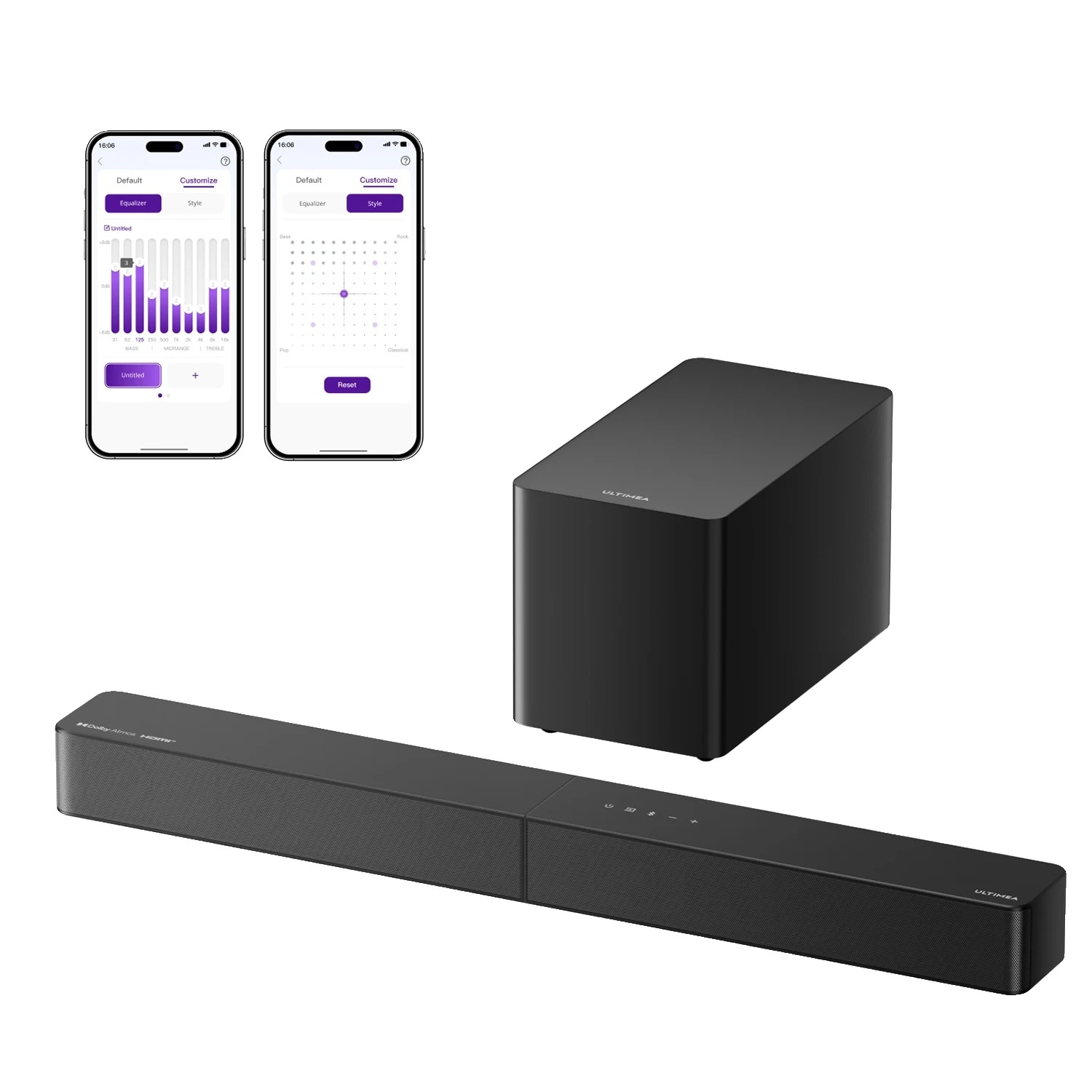 Soundbar ULTIMEA Aura A30, sistem audio surround 5.1, cu subwoofer