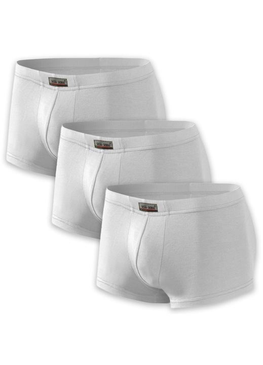 Set 3 perechi de boxeri Sesto Senso BM06, micromodal/elastan, alb