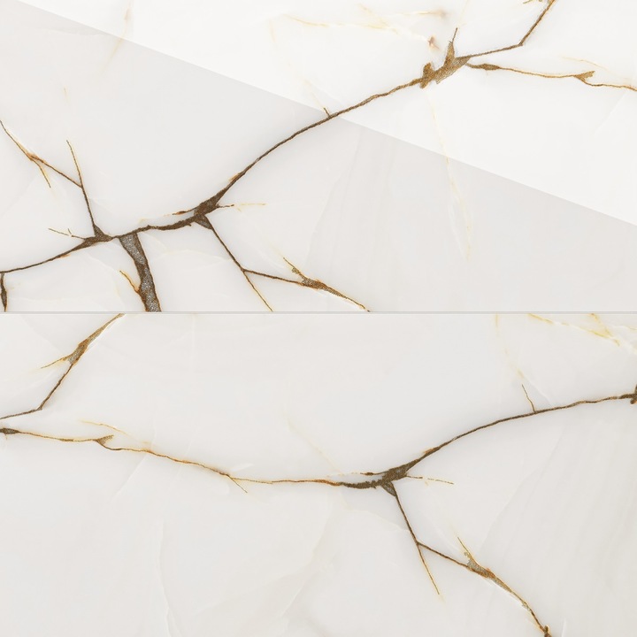 Gresie cu insertii aurii Onyx Gold Insert, 60X120, lucioasa, 1.44 mp/cutie