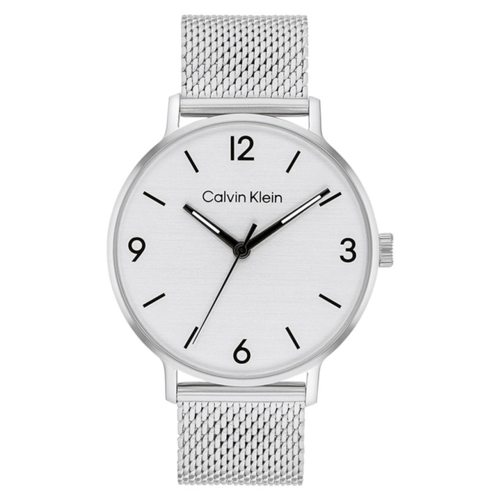 Ceas barbatesc Calvin Klein 25200433, argintiu, mecanism quartz ...