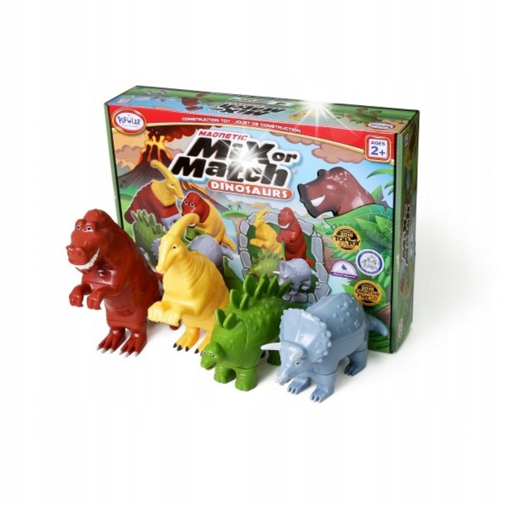 Dinoszaurusz figurák készlet, Malblo, 4 dinoszaurusz, többszínű