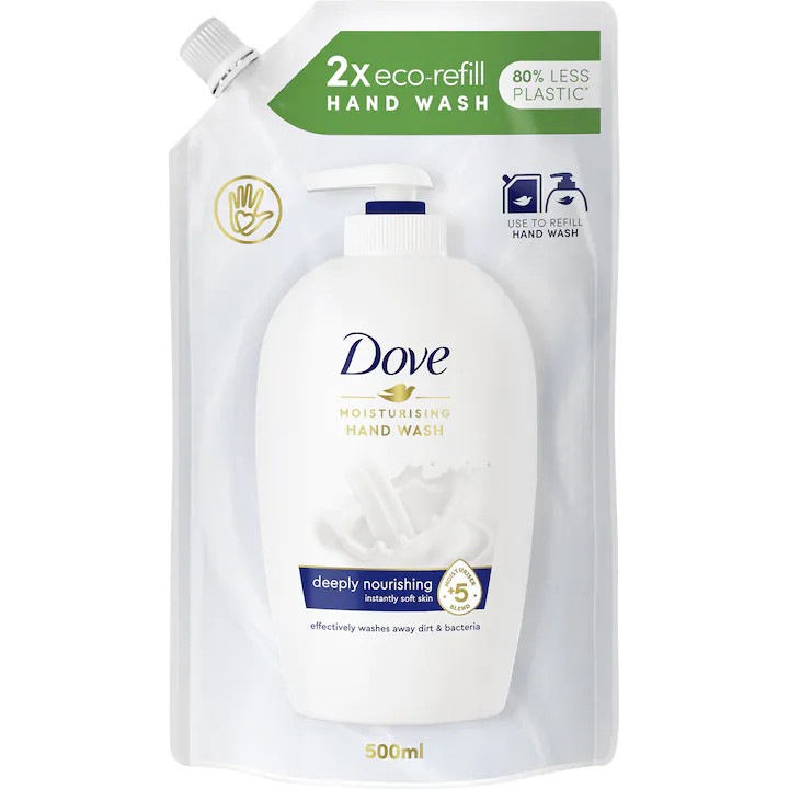 Rezerva Sapun Lichid, Dove x2 ECO REFILL, Original, 500ml