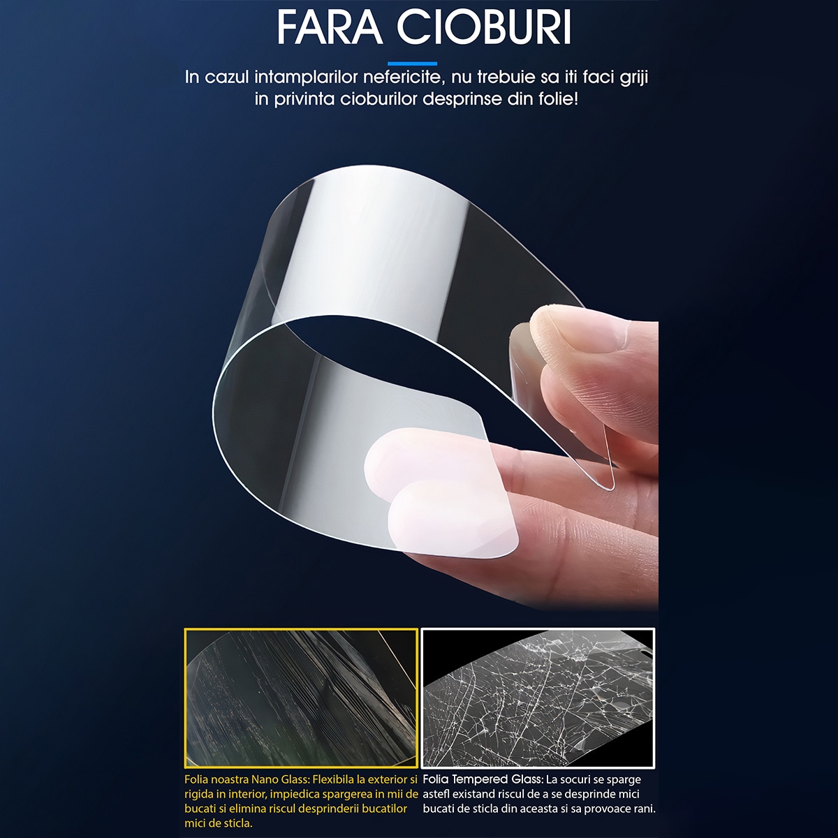 Folie Protectie Pentru Cubot X70, Rezistenta 9H, Full Glue, Montare usoara, Transparenta
