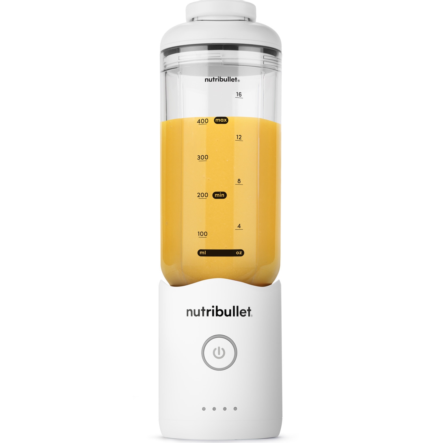Blender portabil Nutribullet® Flex NBP013W, capacitate 590 ml, baza motor detasabila, 15 utilizari per incarcare, USB-C, alb
