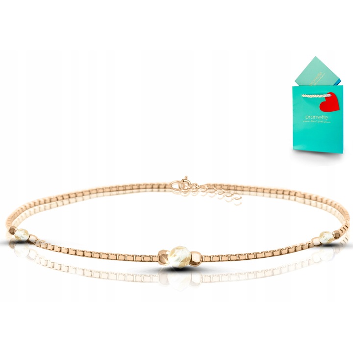 Bratara cu Citrin Natural, argint 925 Promette, auriu, 17cm + 3cm prelungire