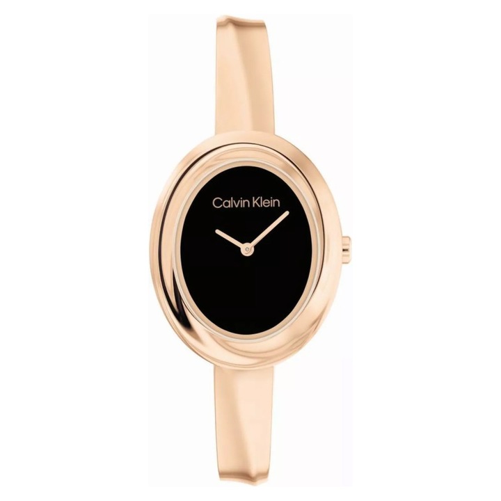 Ceas dama Calvin Klein 25100057, roz, 24x8mm, bratara din inox, rezistent la apa 30m