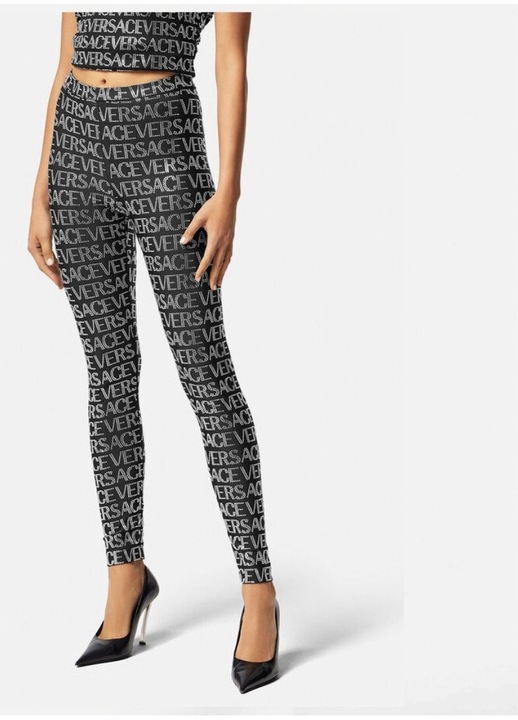 Versace leggings Swarovski kövekkel, 38-as méret