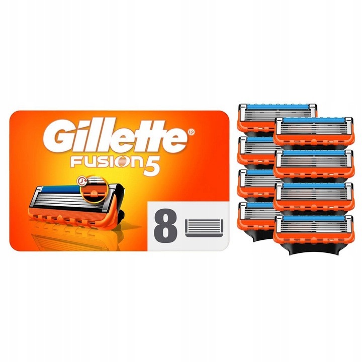 Set 8 Wklady Gillette Fusion5, 5 ostrze, original, pentru aparate de ras