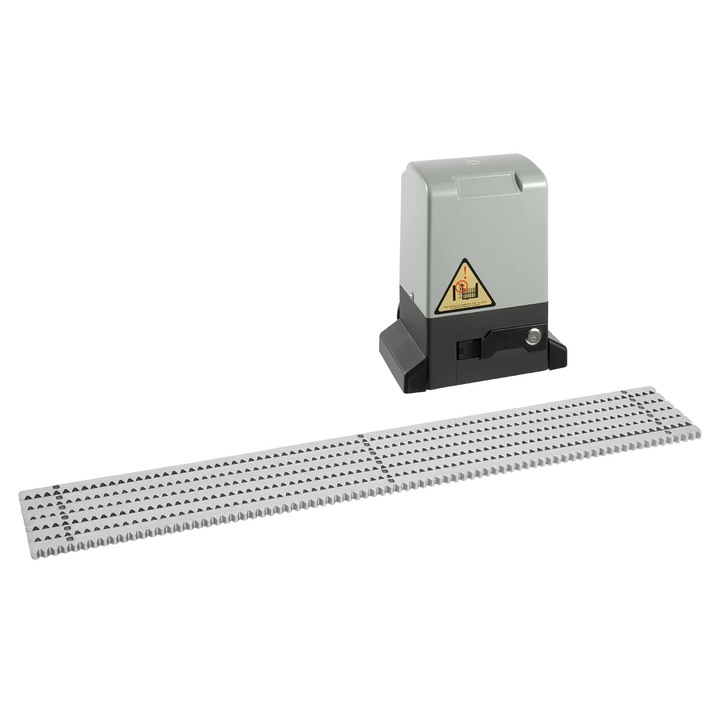 Kit automatizare poarta glisanta, 370W, senzori de siguranta infrarosu, argintiu