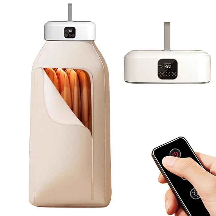 Интелигентна преносима сгъваема сушилня за дрехи, 360° циркулация на горещ въздух, таймер