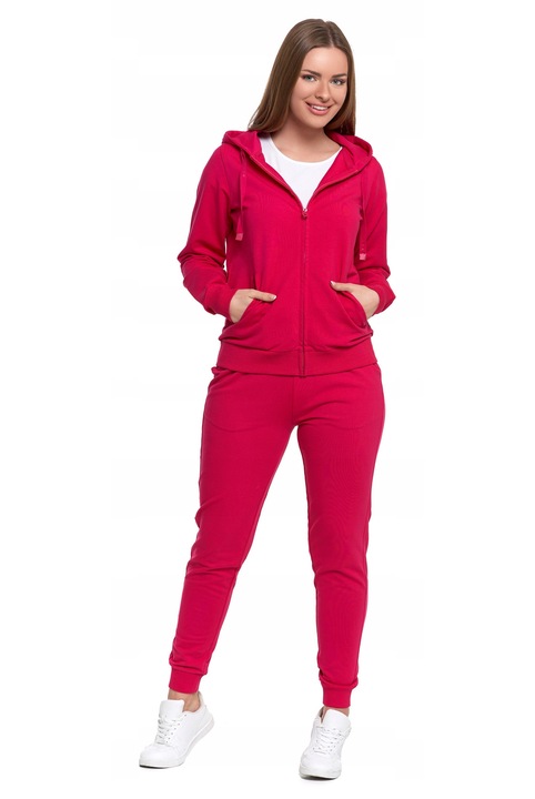 Női melegítő szett, Moraj, pamut/elasztán, rózsaszín