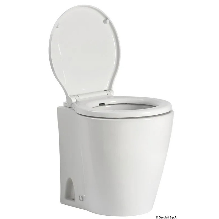 Електрическа тоалетна Slim 12/24V, Керамична чиния, Изпомпваща помпа, Центробежна мелница