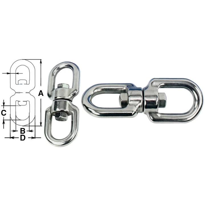 Imbinare Rotativa cu Pivot de Legatura, Diametru 8 mm