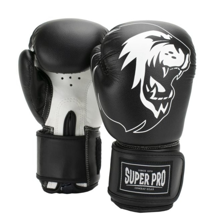 Manusi de Box Super Pro Combat Talent Negru/Alb 8oz