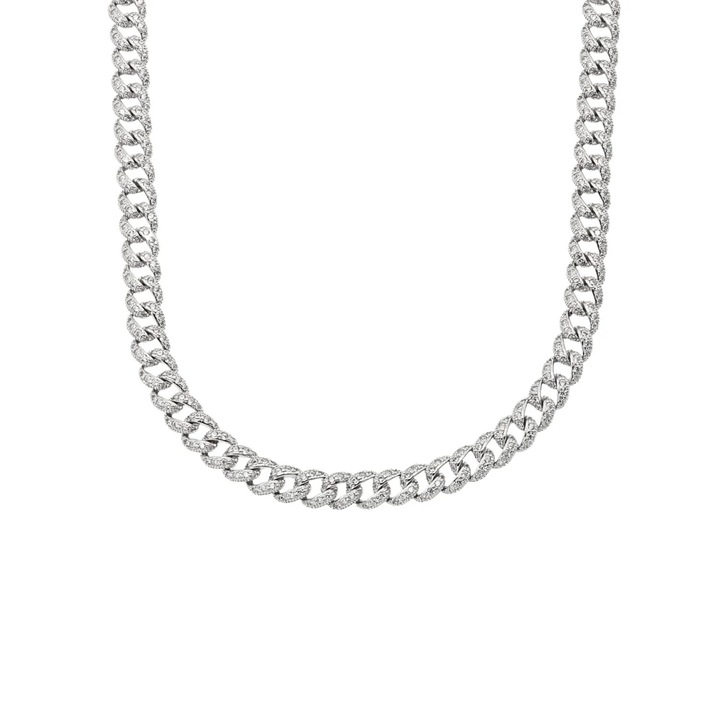 Kubai ezüst lánc fehér kövekkel, SORELLY, 925-ös ezüst