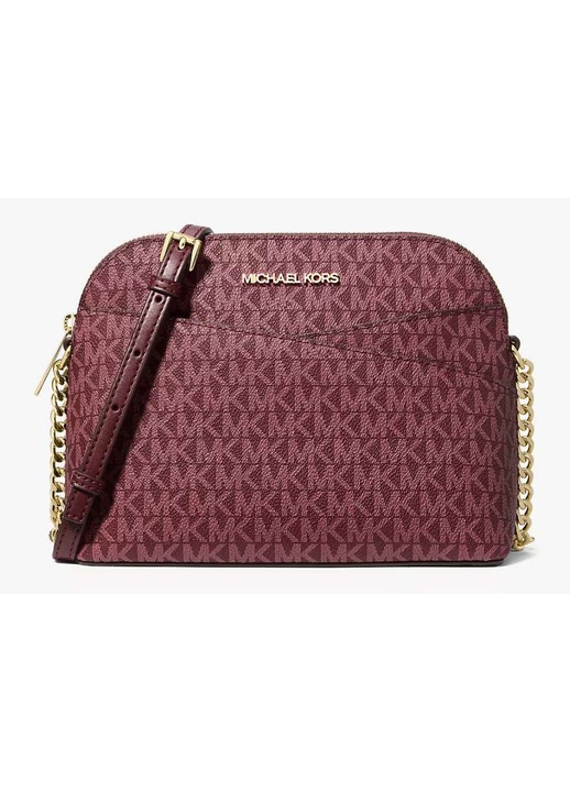 Geanta crossbody, Michael Kors, Jet Set Medium Dome, vin, 22 x 17 x 9 cm