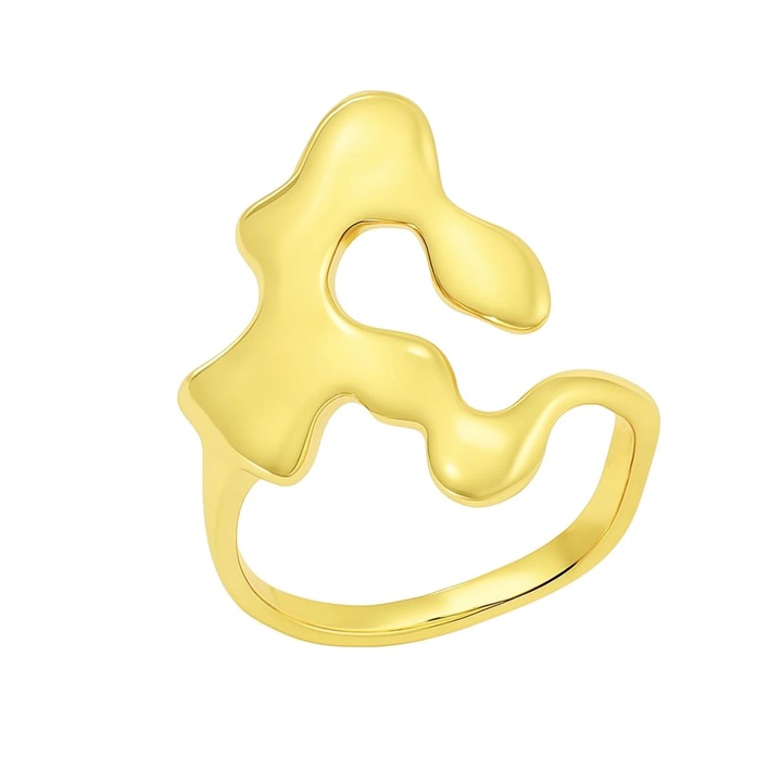 Inel Argint Placat cu Aur Liquid 12