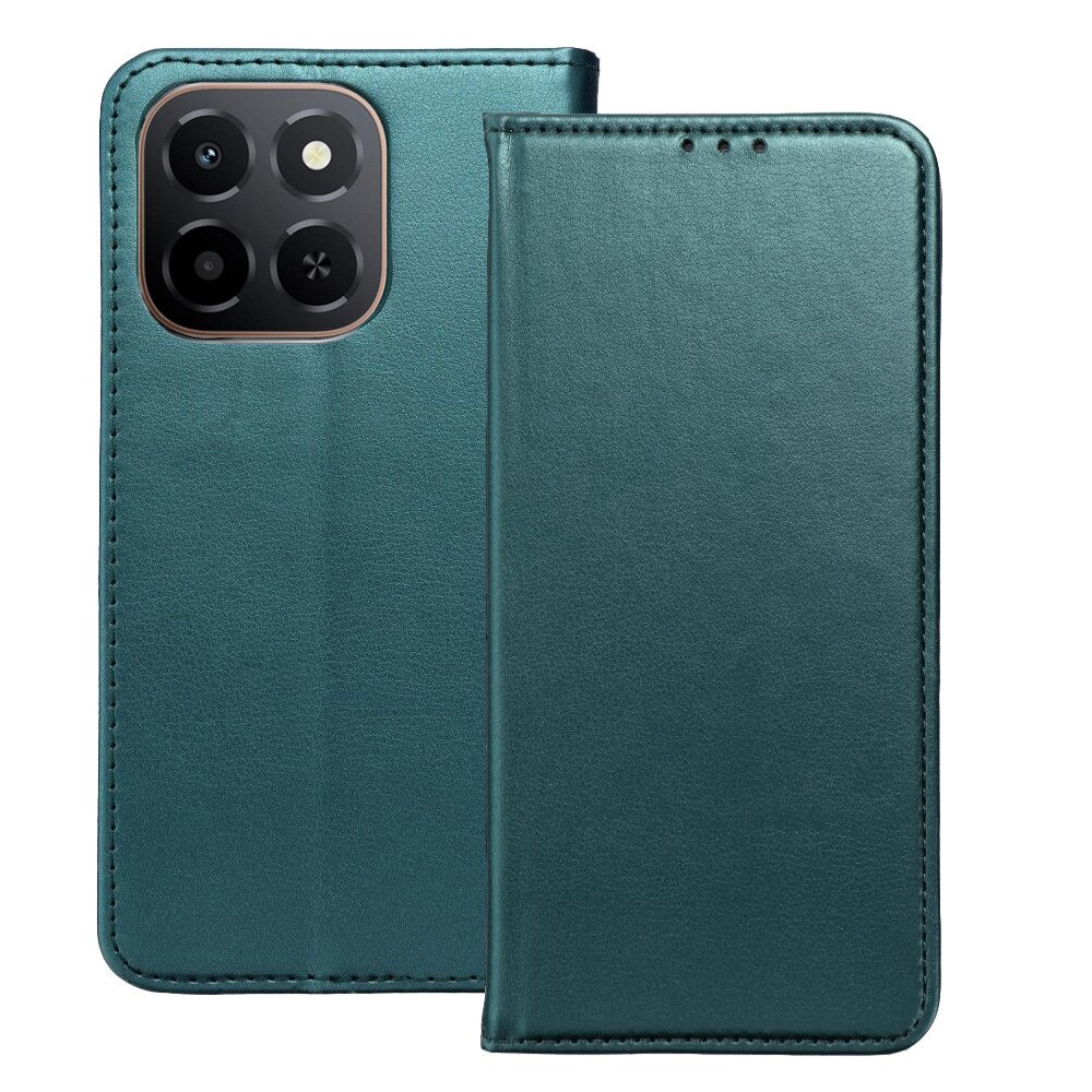 Husă de protecție PartnerTele SmartMagneto, tip carte, pentru Honor X6c, Verde închis/Gri