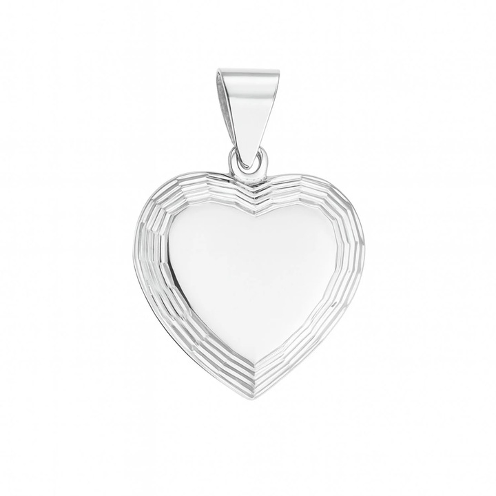 Pandantiv Argint Medalion Inima Nu