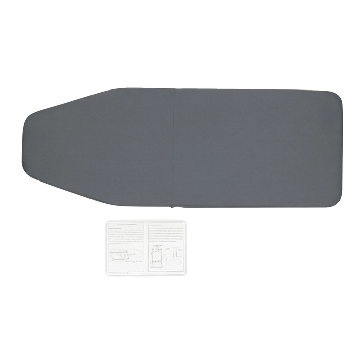 Vasalódeszka, összecsukható kivitel, nagy teherbírás, világosszürke, 80x29.5cm