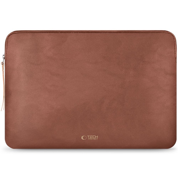 Husa Tech-Protect Fleece compatibila cu laptop 13/14 inch, Brown