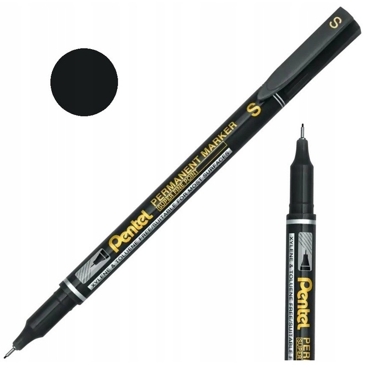 Перманентен маркер, Pentel, 0.4 мм, черен