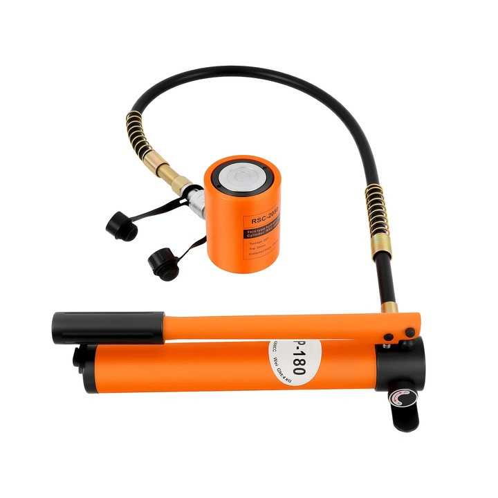 Pompa hidraulica si cilindru cric, Manuala, Capacitate 20 t (20.000 kg), Otel, Racord ZG 3/8 (≈0, 95 cm), Porta Power