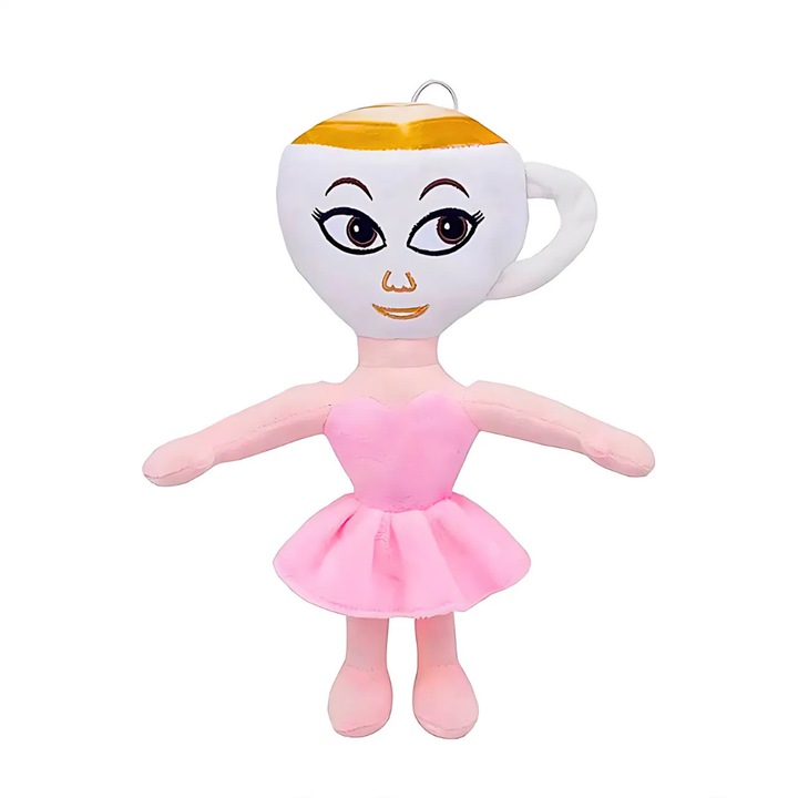 Плюшена играчка Балерина Капучина, Tralalelo Tralala, 30 см, многоцветен италиански Brainrot, идеална за детски подарък