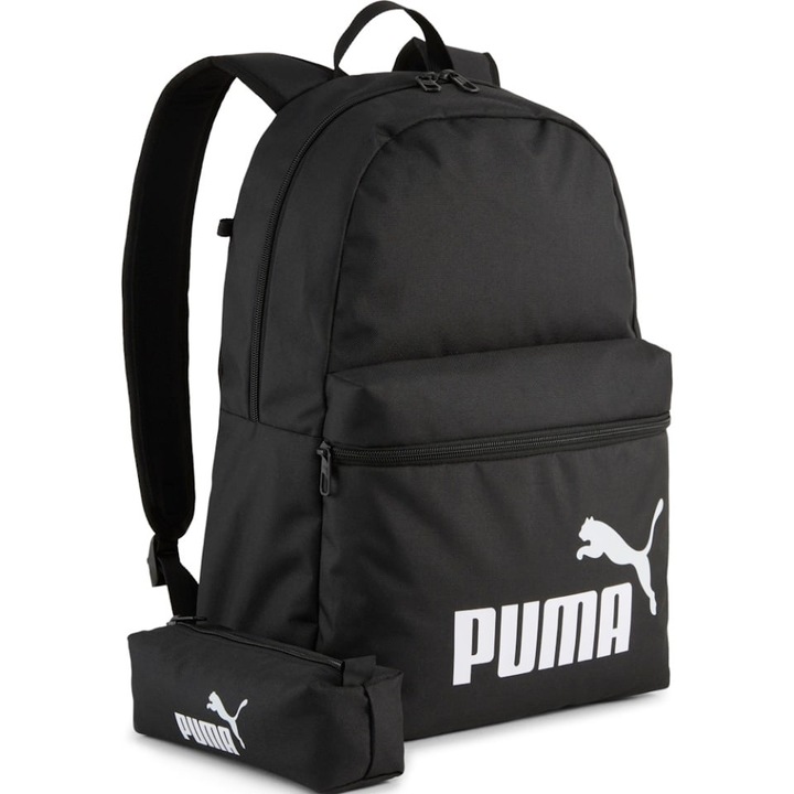 Puma Phase Set+ hátizsák, fekete/fehér, 44x30x14 cm