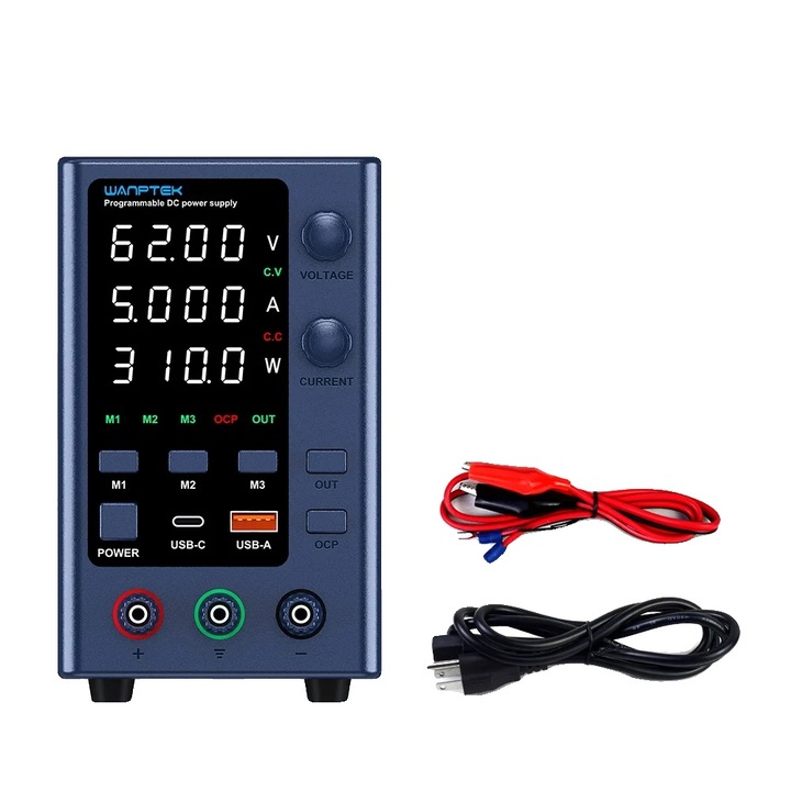 Sursa de alimentare DC, EPS6205, ajustare voltaj, control encoder, 310W, 62V, 5A